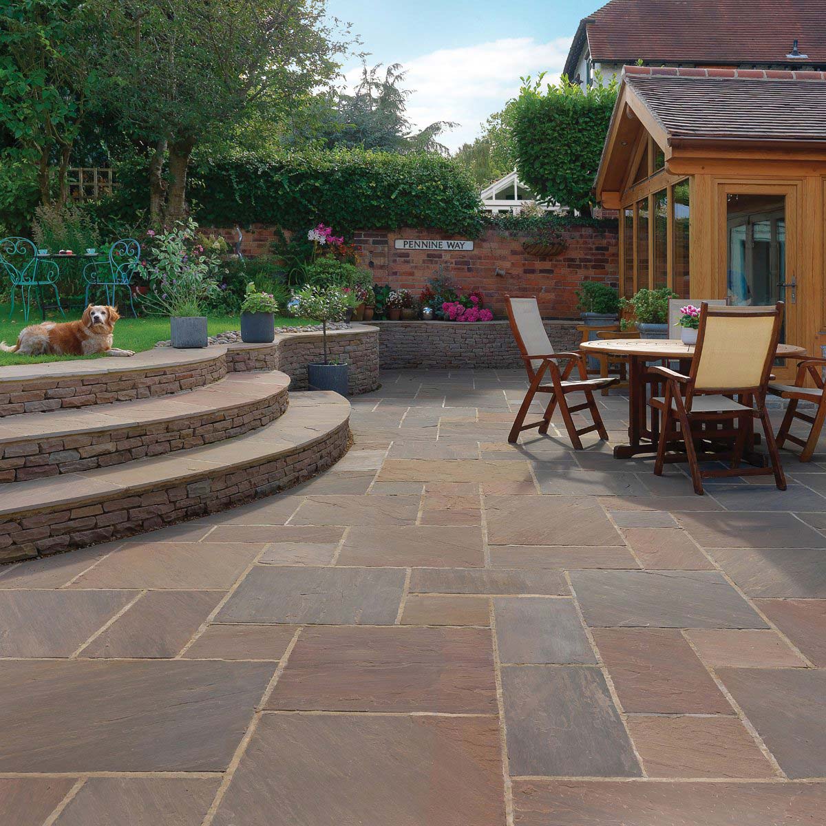Raj Blend Indian Sandstone Patio Paving Slabs Calibrated By Pavestone Direct Indian Sandstone Patio Paving Slabs, What Are The Best Patio Slabs To Use