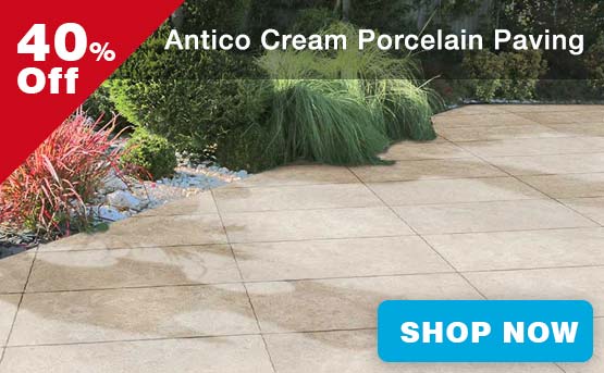 Save 40% Now on Antico Cream Porcelain Flagstones