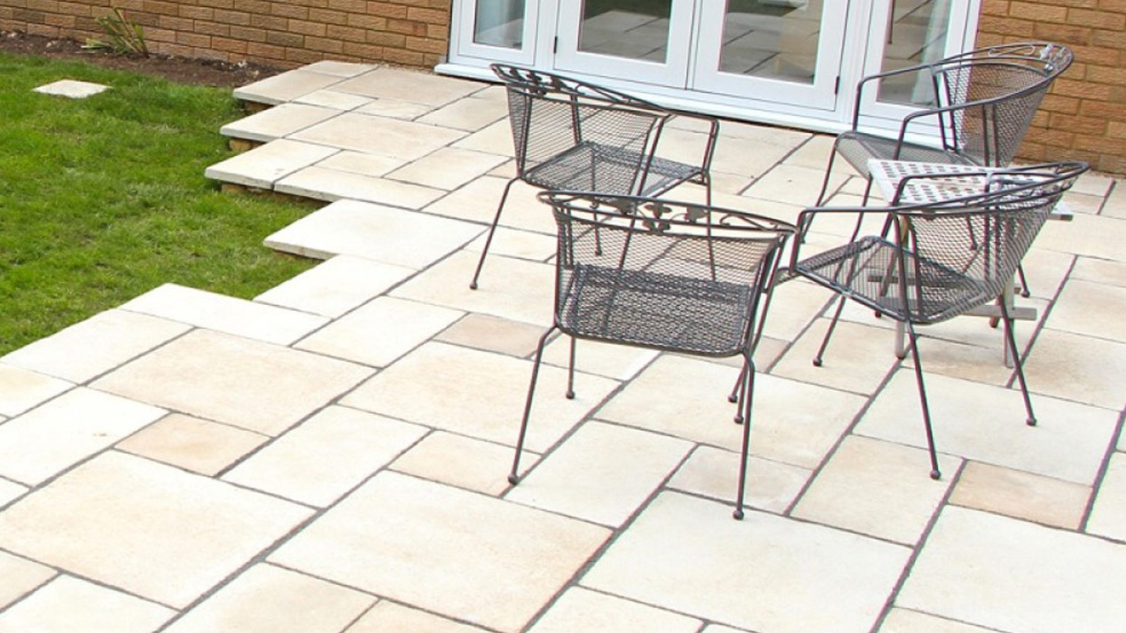 Cream Rectory Limestone - Antique Style Concrete Flagstone Paving