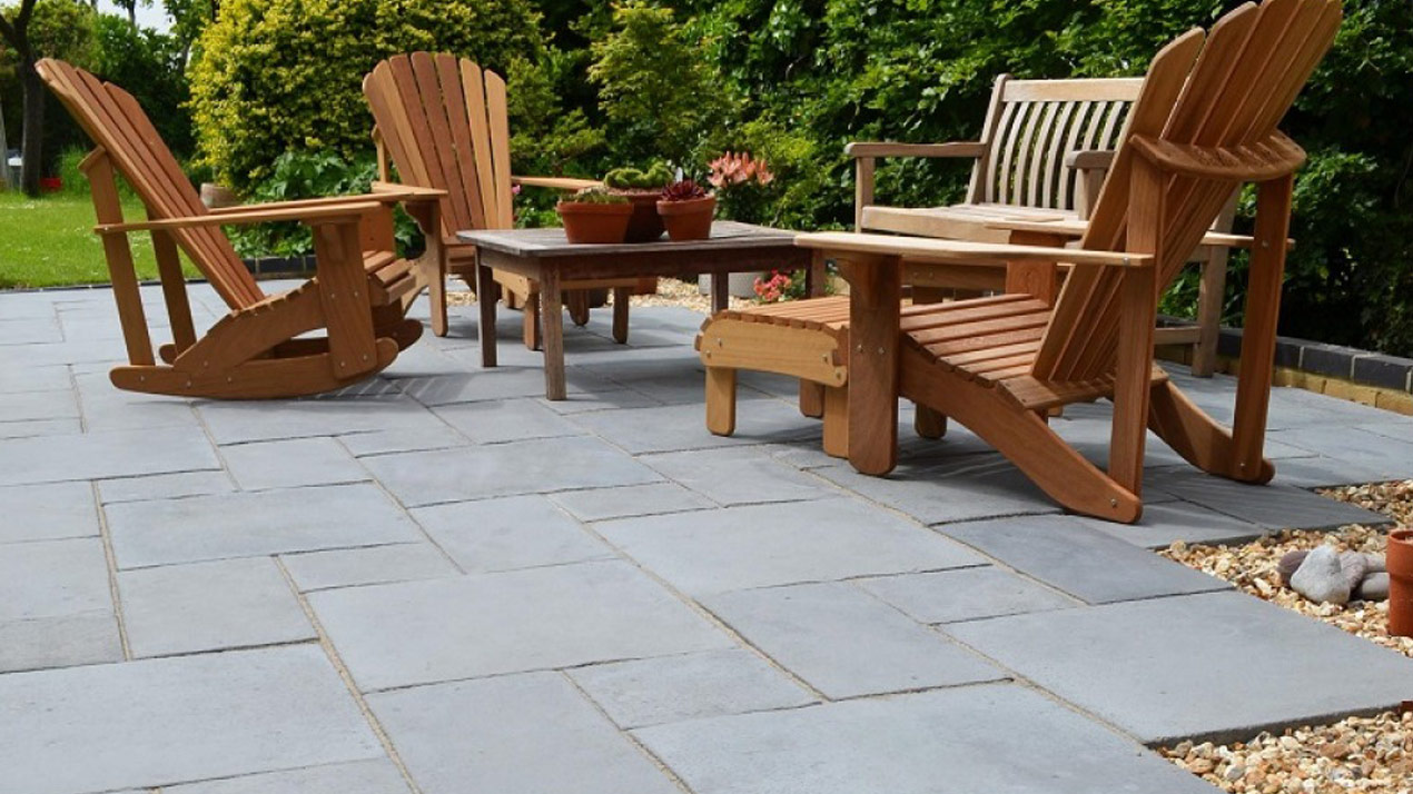 Slate Grey Rectory Limestone - Antique Style Concrete Flagstone Paving