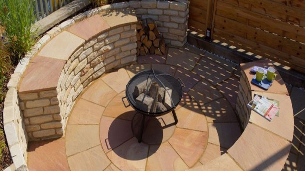 Fire pit for outdoor living space