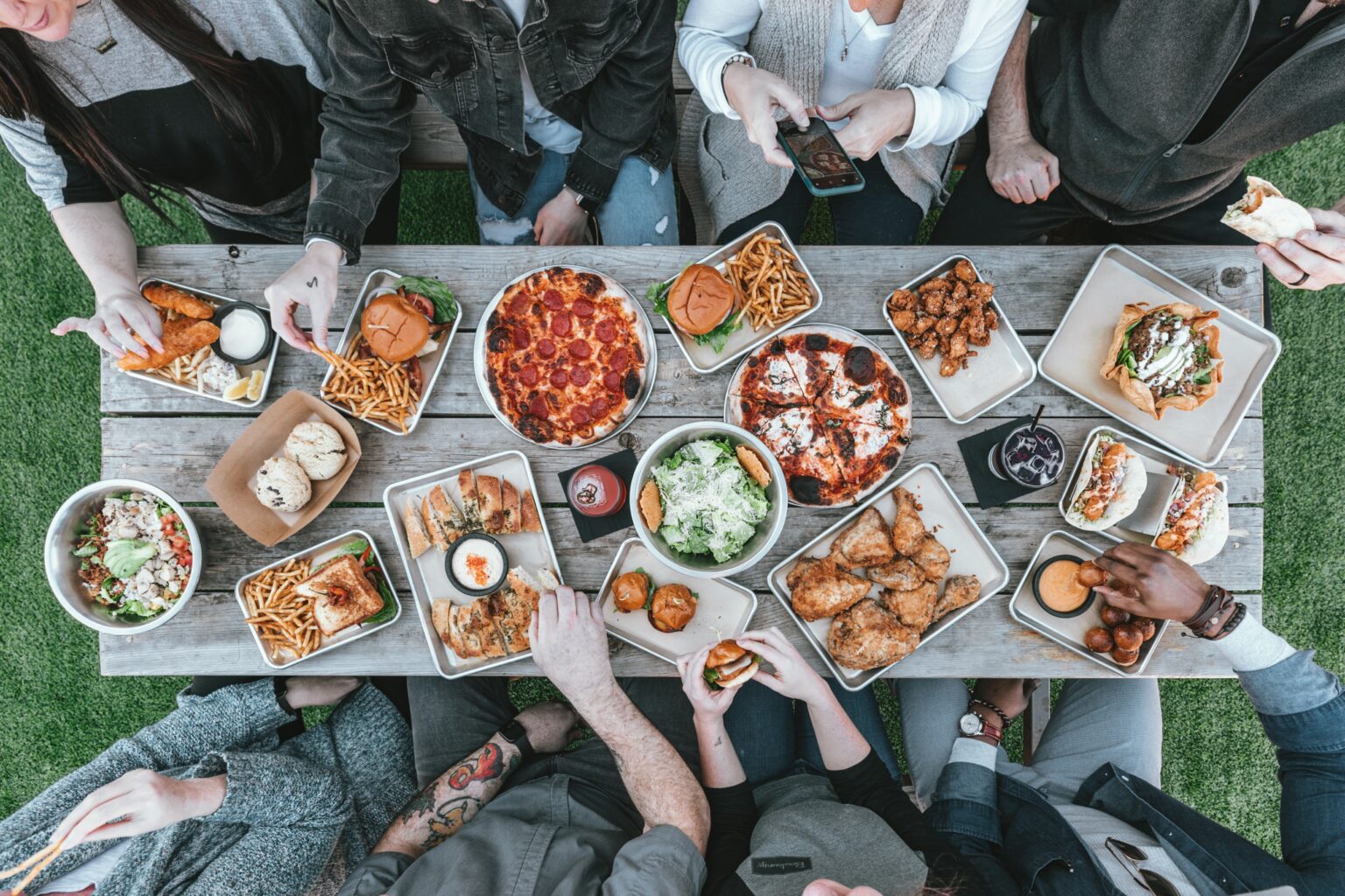 Buffet for garden party