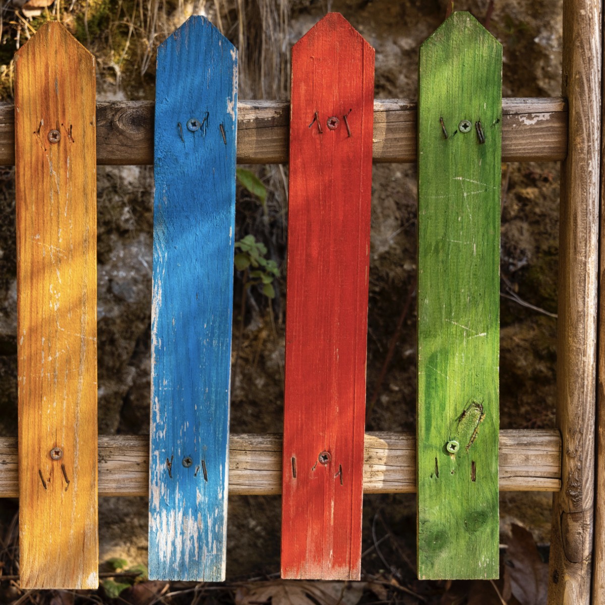 Multicoloured fence