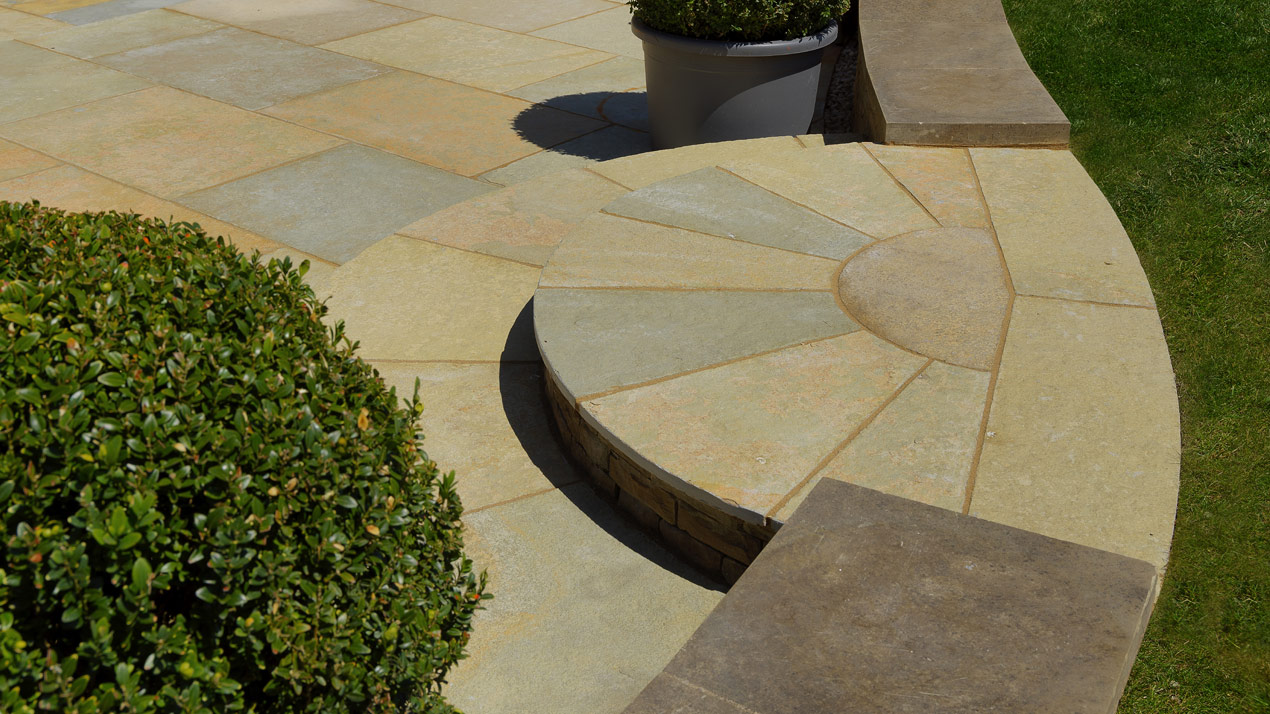 Custom Paving Cuts - Circular Steps