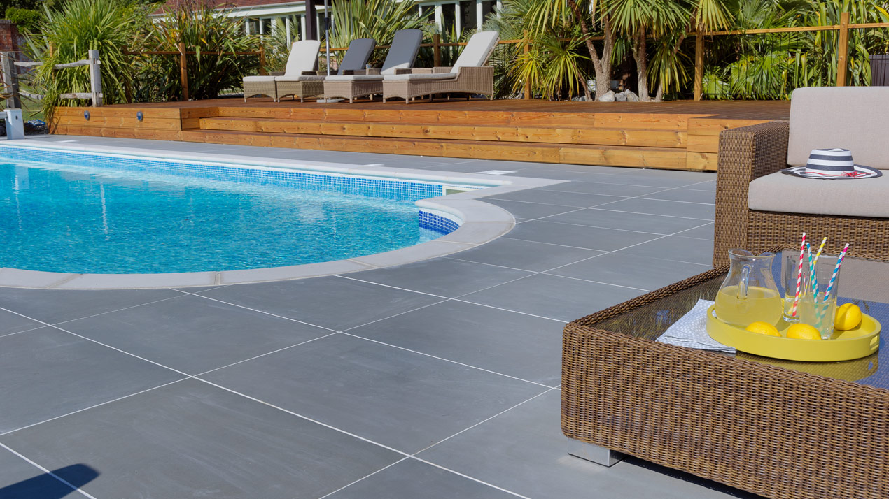 Stack Bond Laying Pattern - Monviso Grey Porcelain