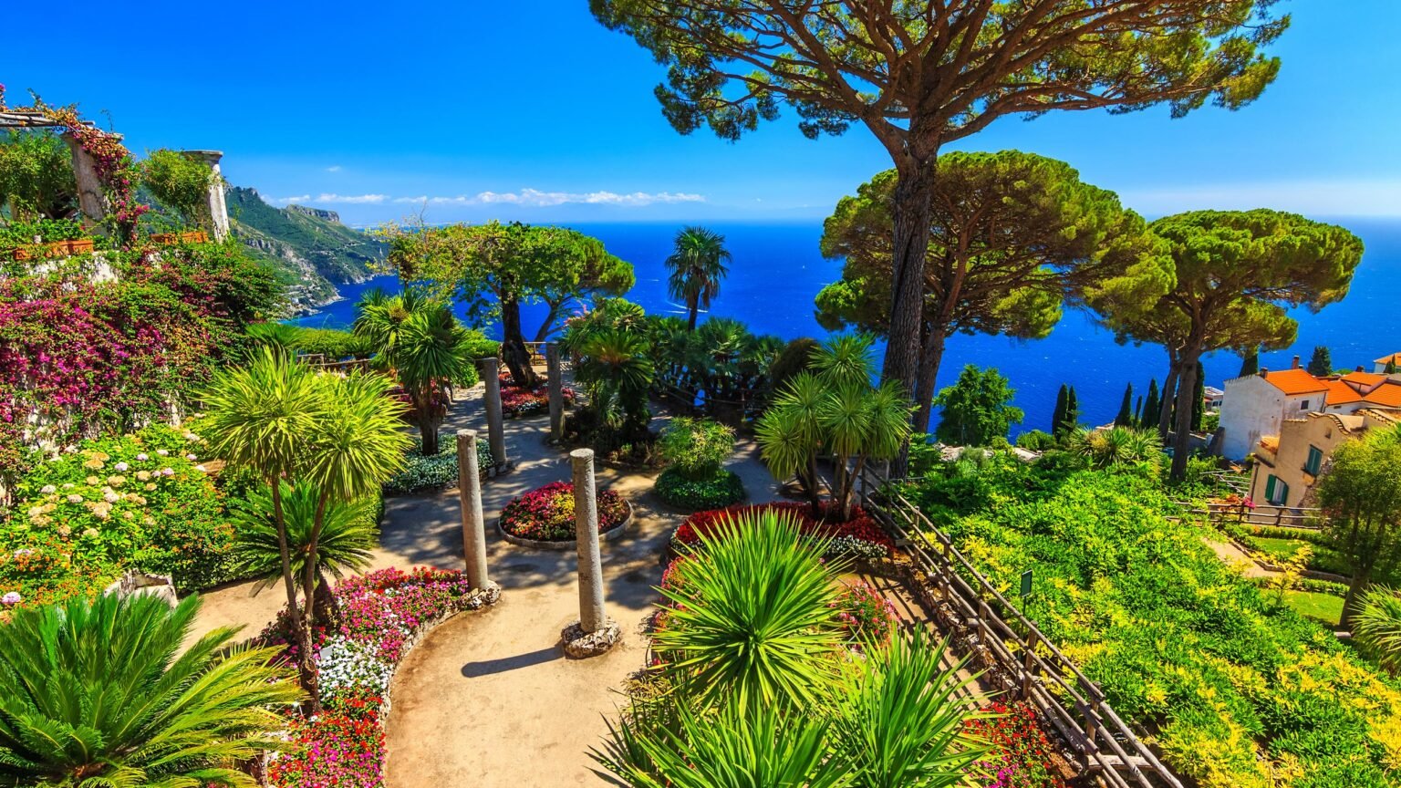 Mediterranean Garden on Hill Side