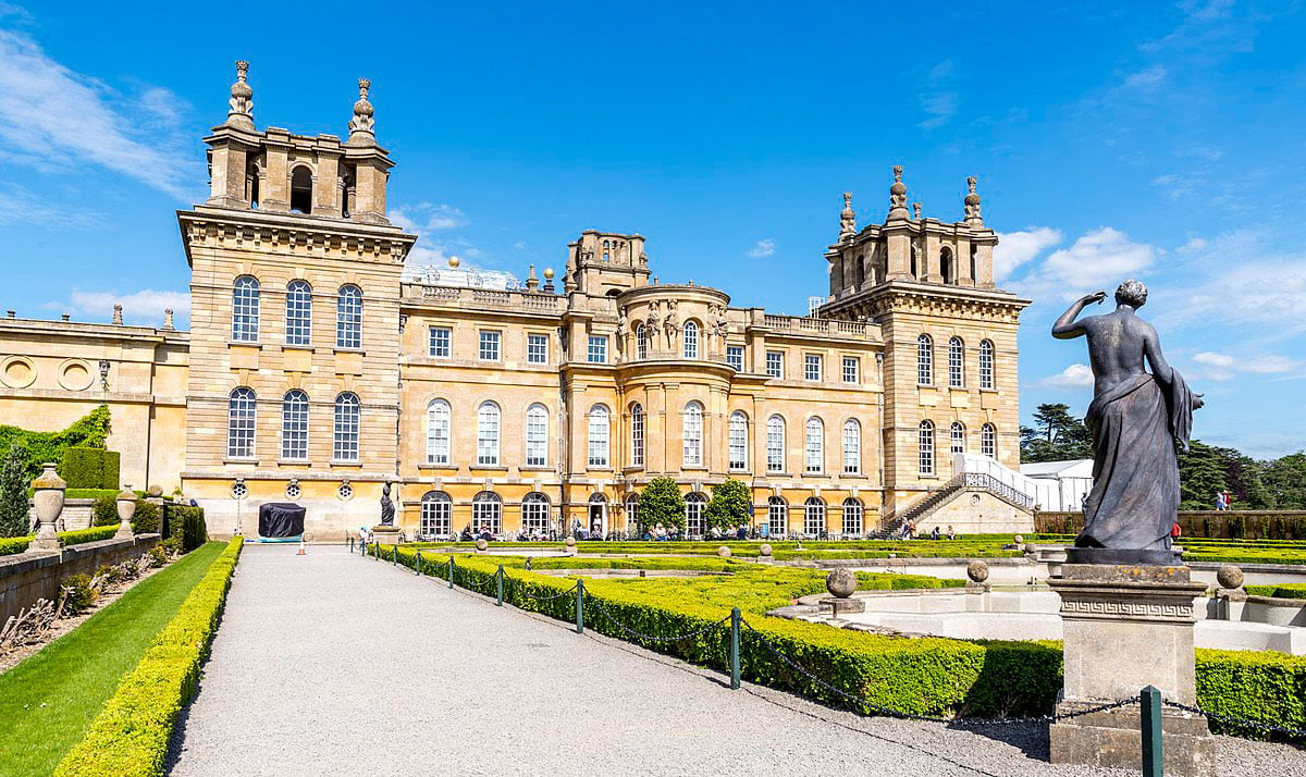 View of Blenheim Palace from the gardens, Oxfordshire